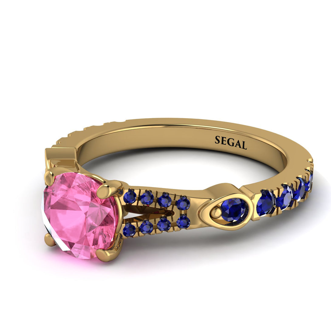 Vintage Pink Moissanite Engaement Ring - Arya No. 813