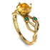 Yellow Diamond Blossom 14K Golden Nature Inspired Engagement Ring - Haley No. 1004 image 3
