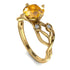Yellow Diamond Blossom 14K Golden Nature Inspired Engagement Ring - Haley No. 1001 image 3
