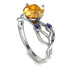 Yellow Diamond Blossom 14K Golden Nature Inspired Engagement Ring - Haley No. 1015 image 3