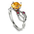 Yellow Diamond Blossom 14K Golden Nature Inspired Engagement Ring - Haley No. 1012 image 3