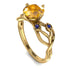 Yellow Diamond Blossom 14K Golden Nature Inspired Engagement Ring - Haley No. 1013 image 3