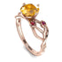 Yellow Diamond Blossom 14K Golden Nature Inspired Engagement Ring - Haley No. 1011 image 3