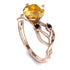 Yellow Diamond Blossom 14K Golden Nature Inspired Engagement Ring - Haley No. 1008 image 3