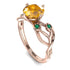 Yellow Diamond Blossom 14K Golden Nature Inspired Engagement Ring - Haley No. 1005 image 3