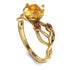 Yellow Diamond Blossom 14K Golden Nature Inspired Engagement Ring - Haley No. 1010 image 3