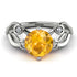 Yellow Diamond Blossom 14K Golden Nature Inspired Engagement Ring - Haley No. 1003 image 2