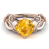 Yellow Diamond Blossom 14K Golden Nature Inspired Engagement Ring - Haley No. 1002 image 2