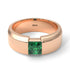 Princess Cut Emerald Solitaire Wedding Band - Lane No. 5 image 3