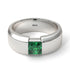 Princess Cut Emerald Solitaire Wedding Band - Lane No. 6 image 2