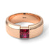 Princess Cut Ruby Solitaire Wedding Band - Lane No. 11 image 2