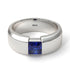 Princess Cut Sapphire Solitaire Wedding Band - Lane No. 15 image 2
