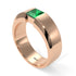Princess Cut Emerald Solitaire Wedding Band - Lane No. 5 image 2