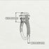 Sapphire Three Halo Milgrain Engagement Ring - Mira No. 13 image 4