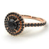 Double Halo Black Diamond Ring - Zoey No. 32 image 15