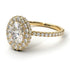 Oval Diamond Halo Hidden Diamonds Ring - Amy No. 1 image 14