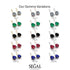 Oval Hidden Halo Ruby Earrings - Gemma No. 25 image 5