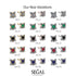 Geometrical 5 Black Diamonds Stud Earrings - Noa No. 24 image 4