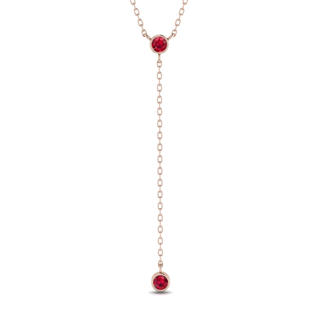 Ruby Tie Necklace - Alma No. 11