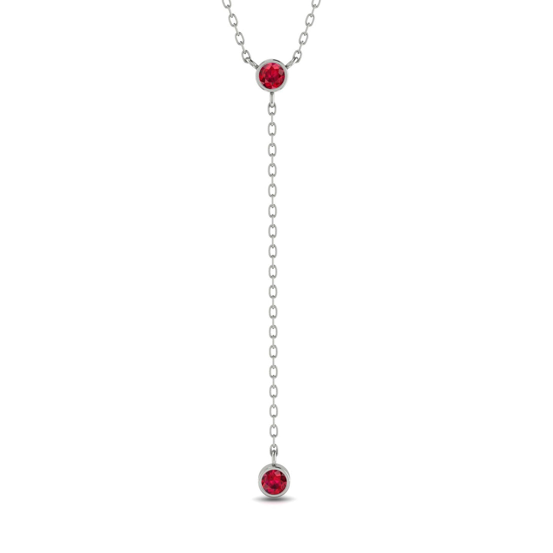 Ruby Tie Necklace - Alma No. 12