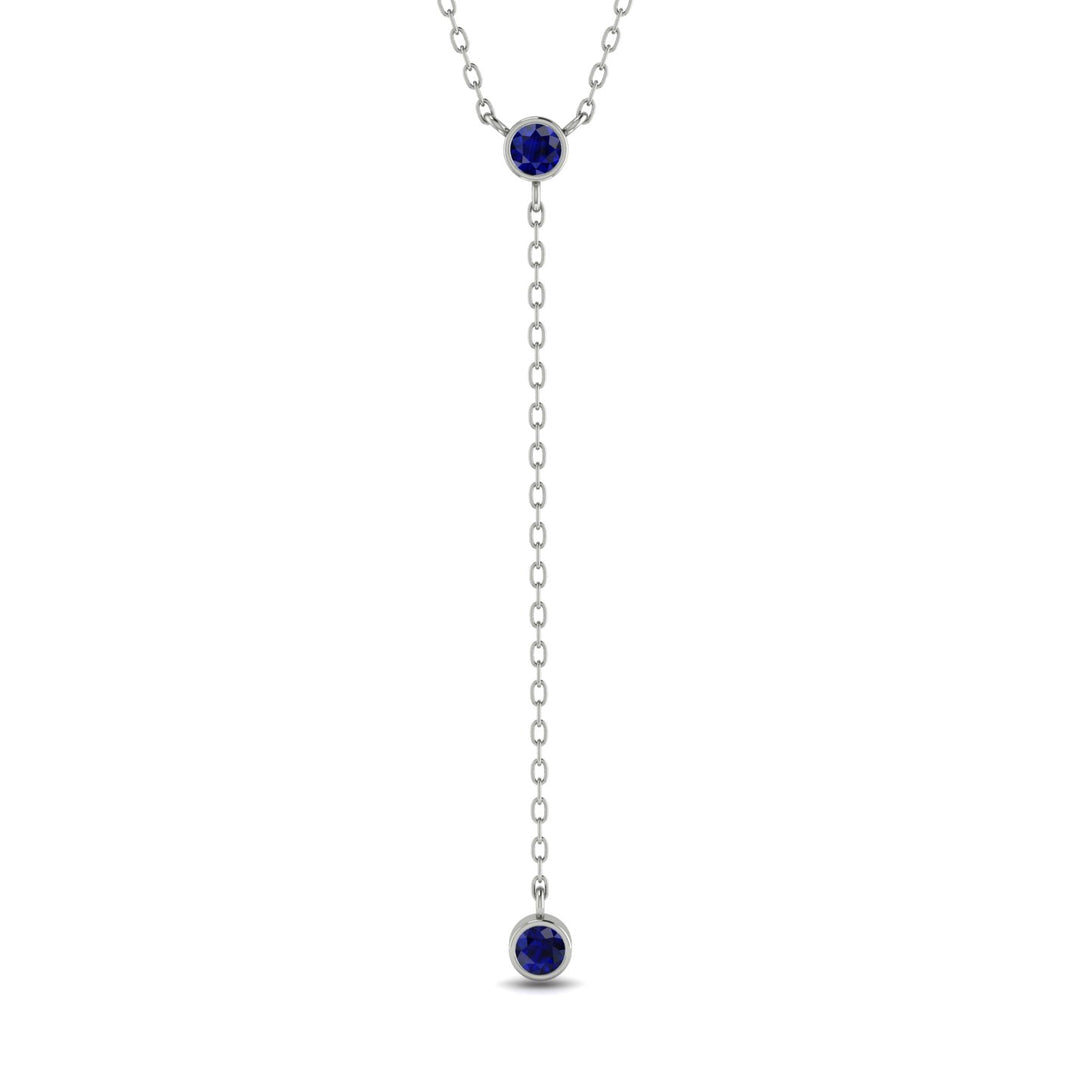 Sapphire Tie Necklace - Alma No. 15