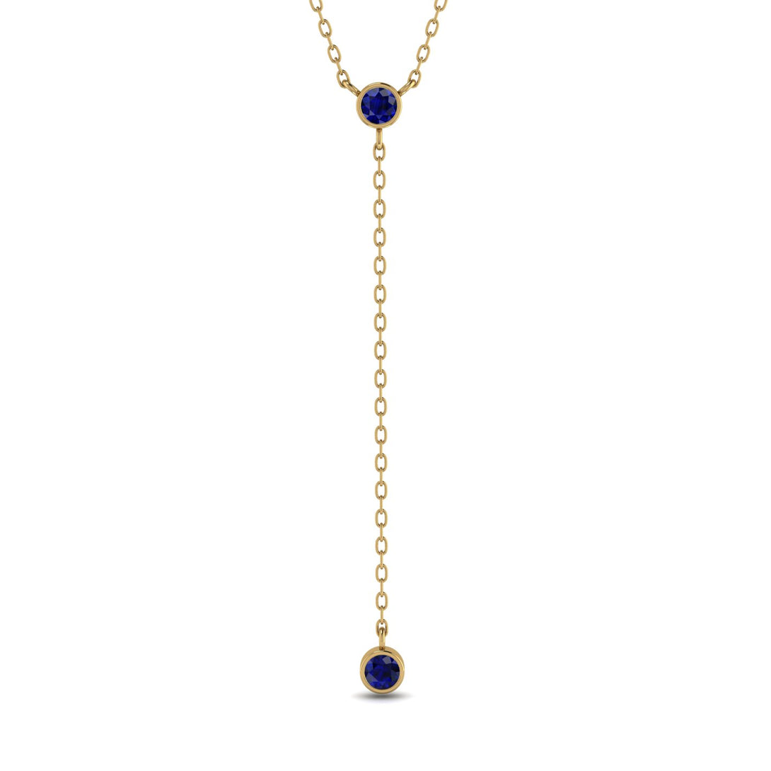 Sapphire Tie Necklace - Alma No. 13