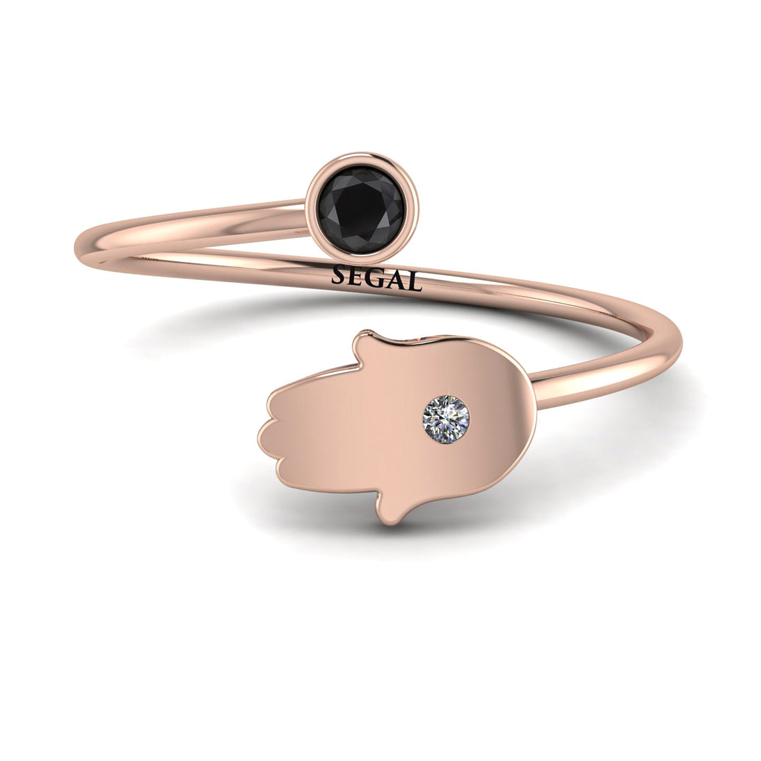 Delicate Minimalist Hamsa Ring - Elyse No. 8