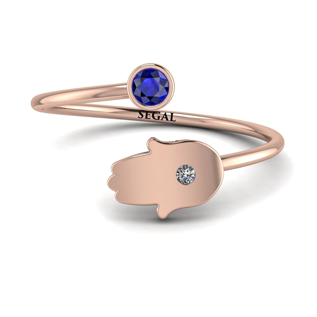 Delicate Minimalist Hamsa Ring - Elyse No. 14