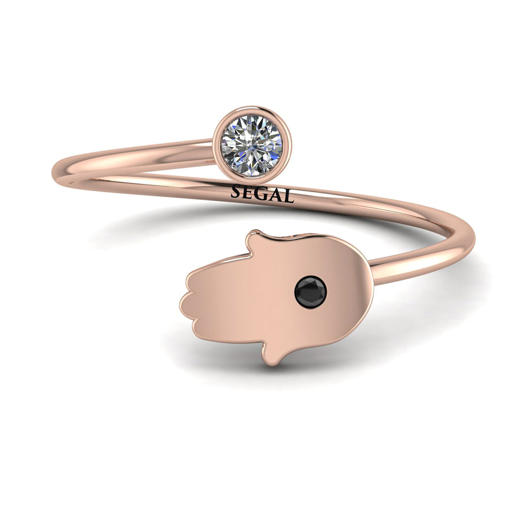 Delicate Minimalist Hamsa Ring - Elyse No. 32