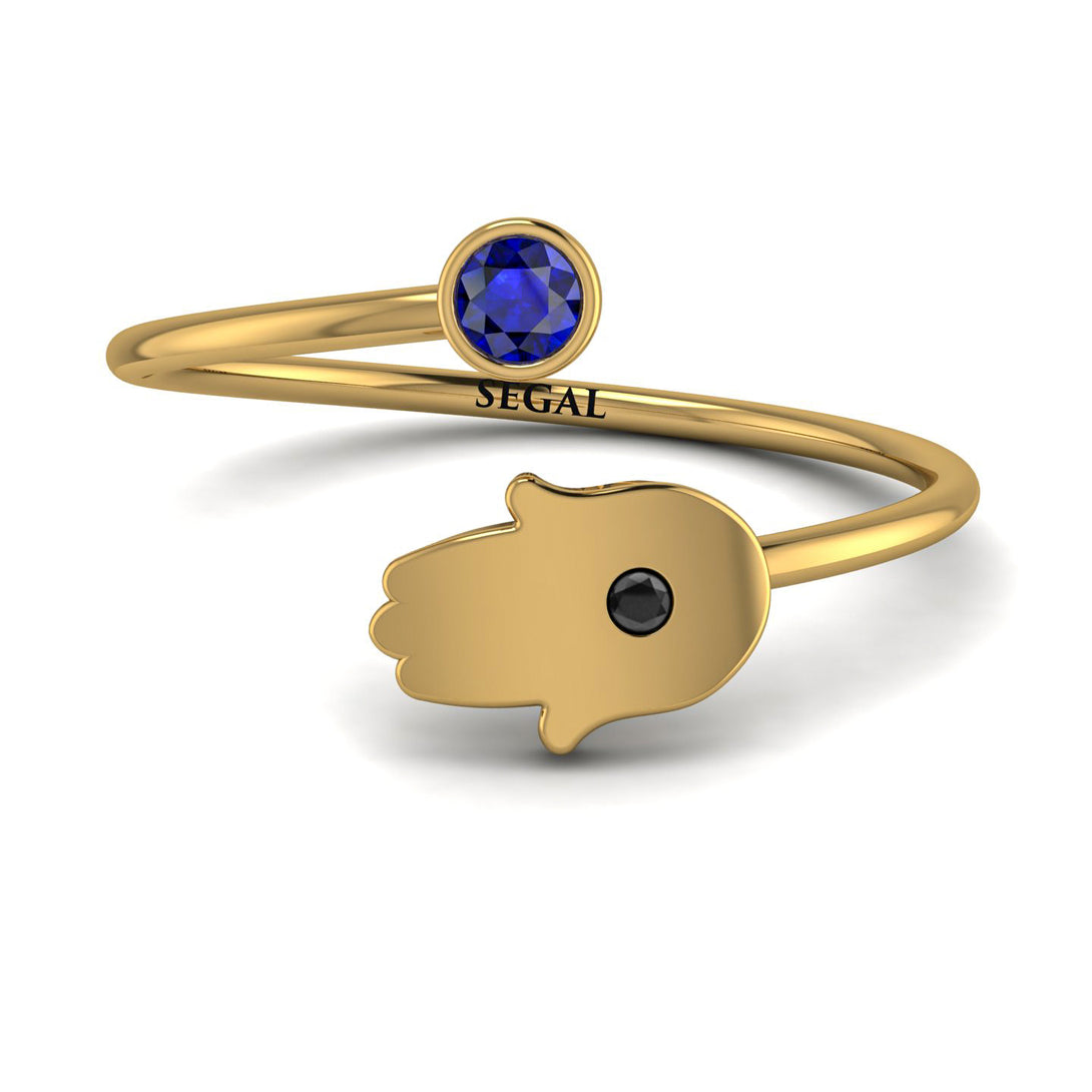 Delicate Minimalist Hamsa Ring - Elyse No. 43