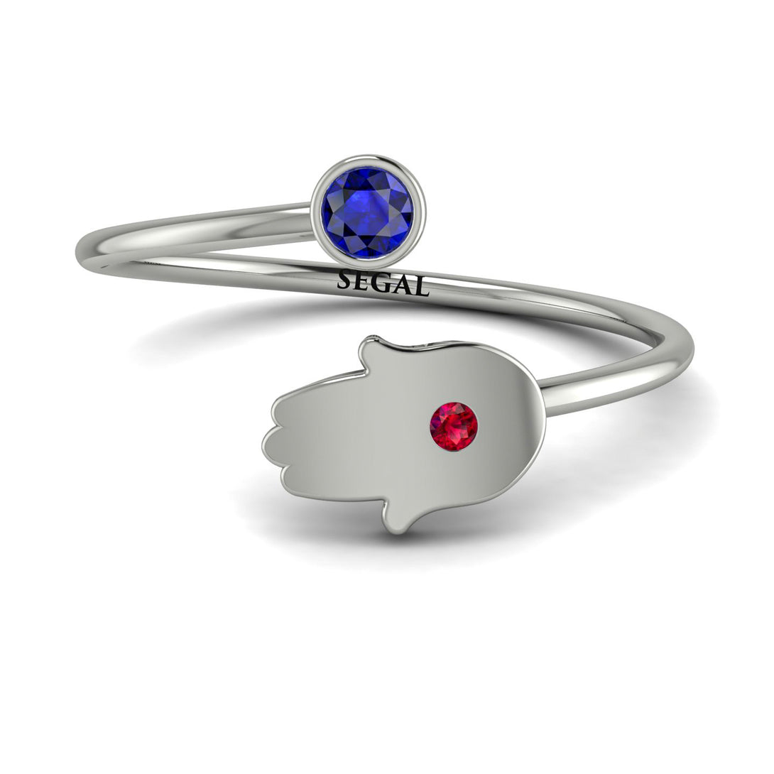 Delicate Minimalist Hamsa Ring - Elyse No. 60