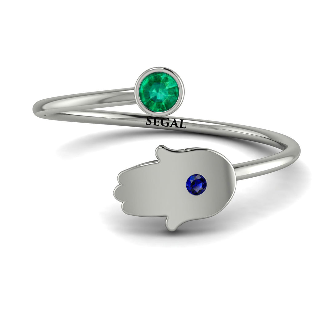 Delicate Minimalist Hamsa Ring - Elyse No. 66