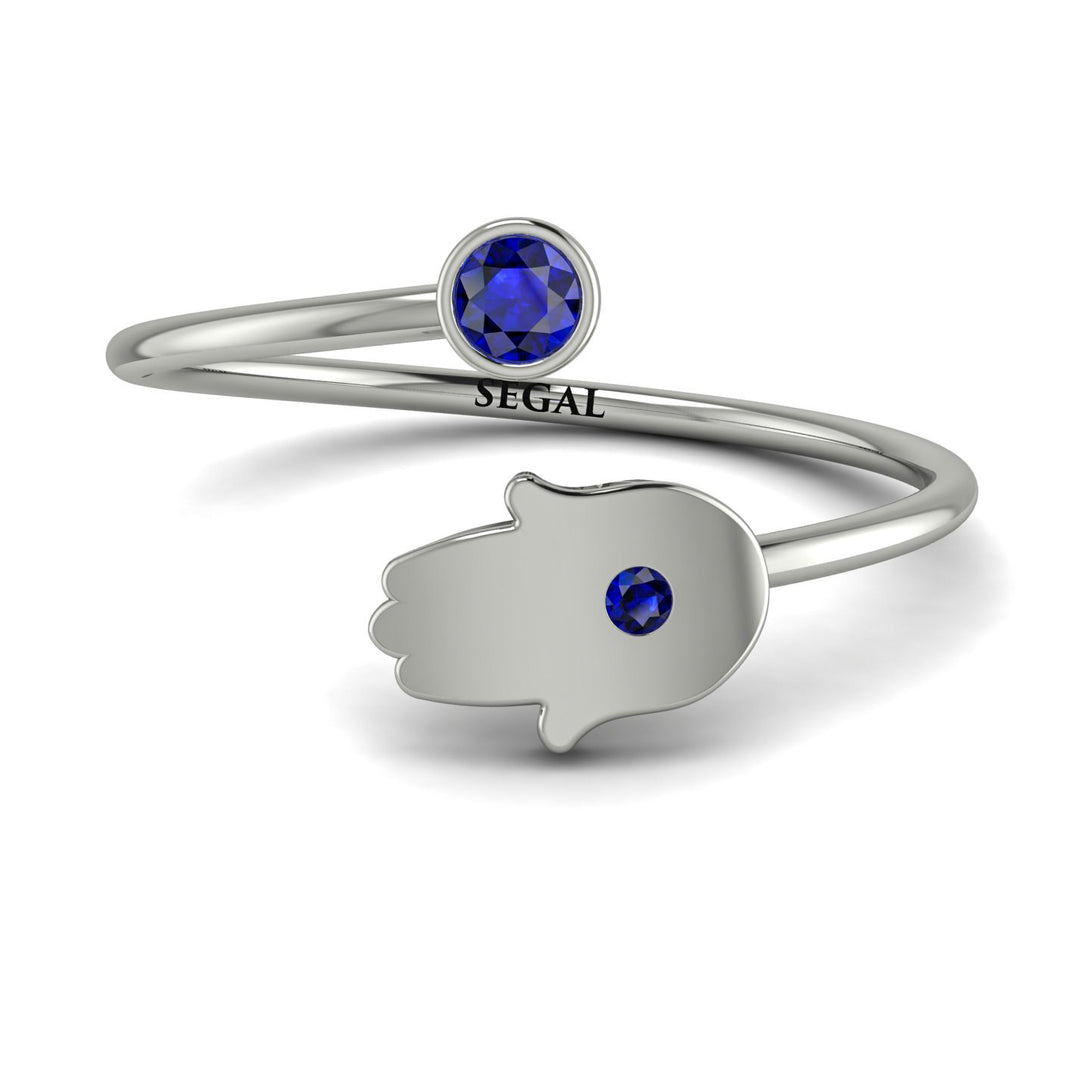 Delicate Minimalist Hamsa Ring - Elyse No. 75