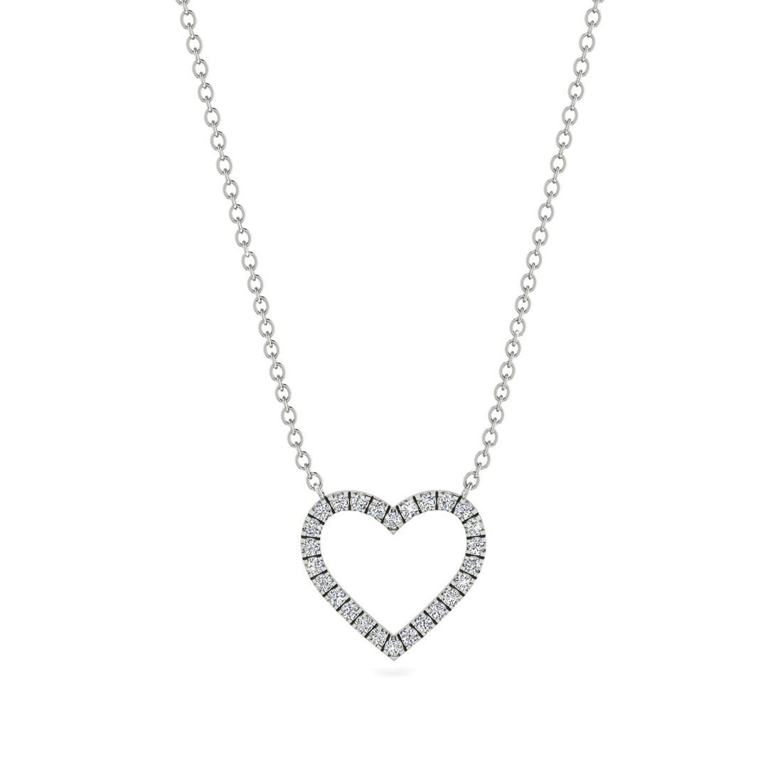 Heart Shaped Diamond Necklace - Marie No. 3