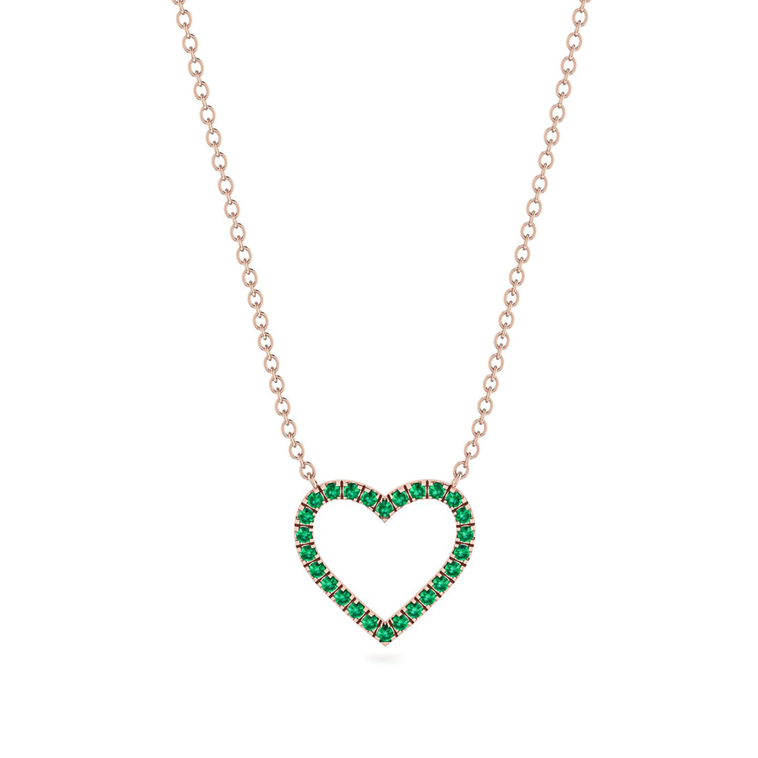 Heart Shaped Emerald Necklace - Marie No. 5