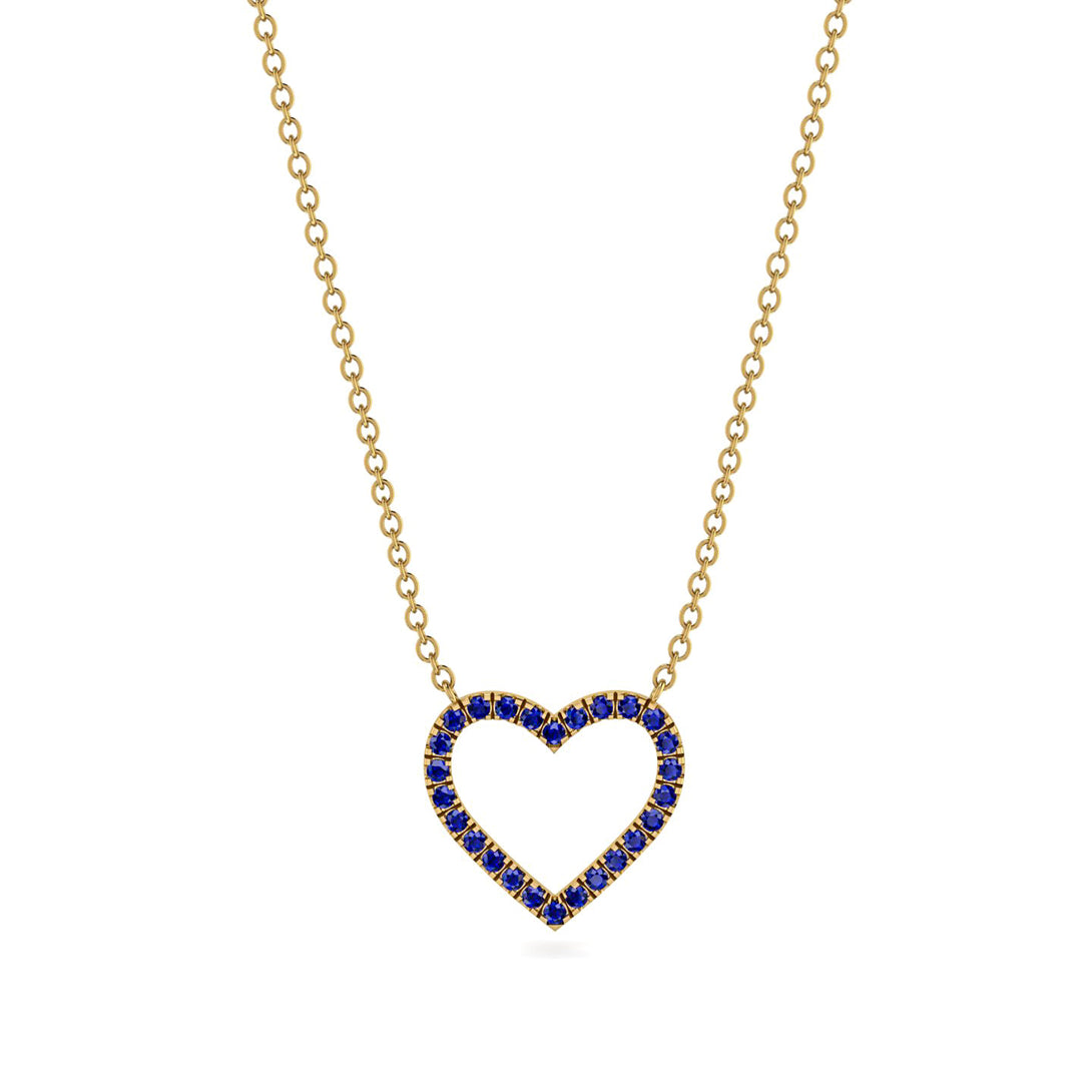 Heart Shaped Sapphire Necklace - Marie No. 13