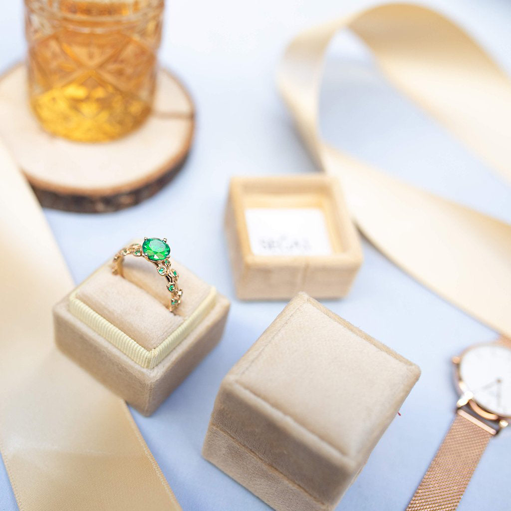 Leaves All Around Emerald Ring - Sydney 2ct