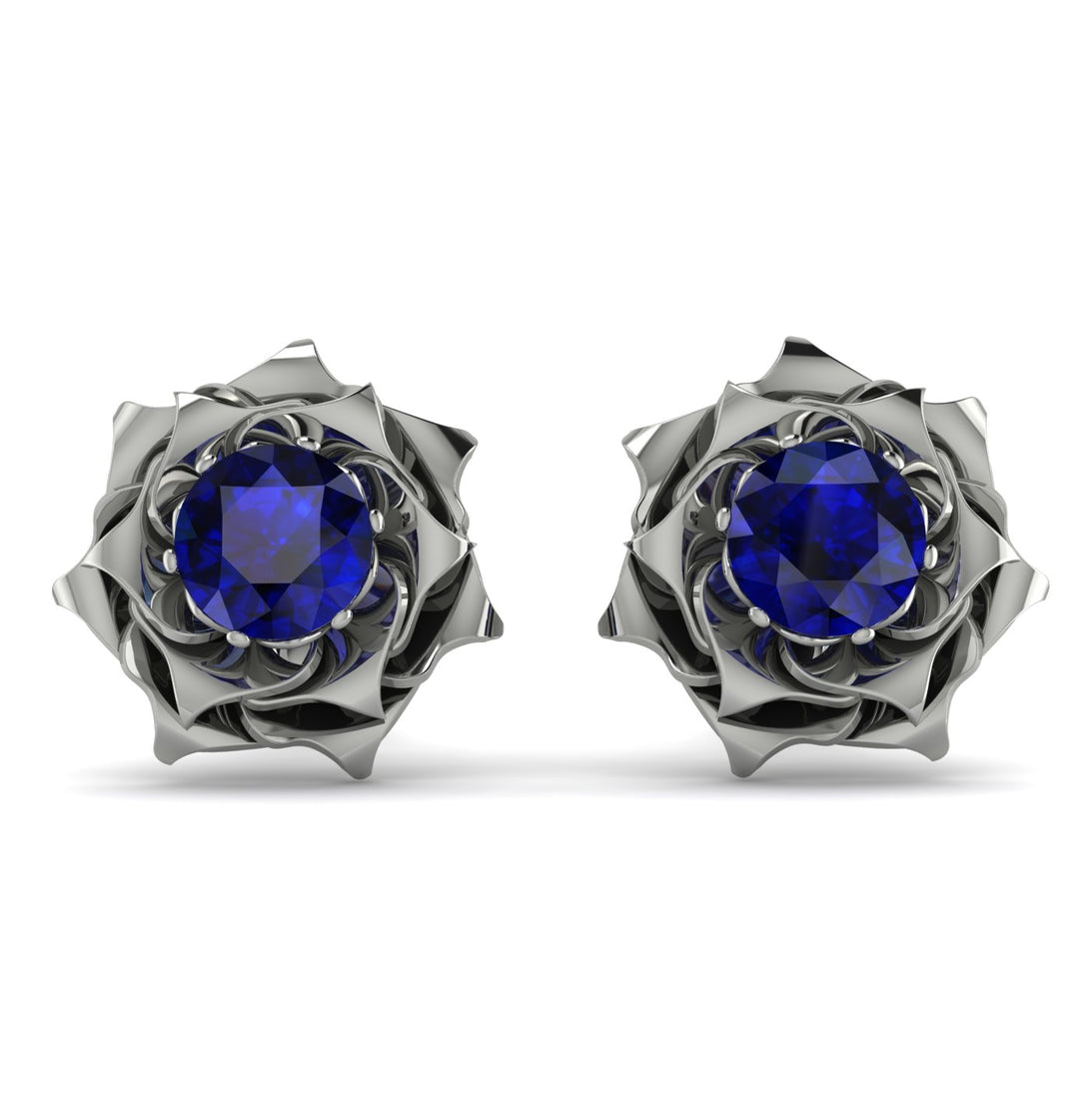 A lady's Rose Sapphire Earrings- Elena no. 15