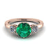 Classic 3 Stone Emerald Engagement Ring - Sofia No. 5 image 1