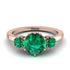 Classic 3 Stone Emerald Engagement Ring - Sofia No. 20 image 1