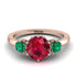 Classic 3 Stone Ruby Engagement Ring - Sofia No. 26 image 1
