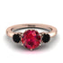 Classic 3 Stone Ruby Engagement Ring - Sofia No. 41 image 1