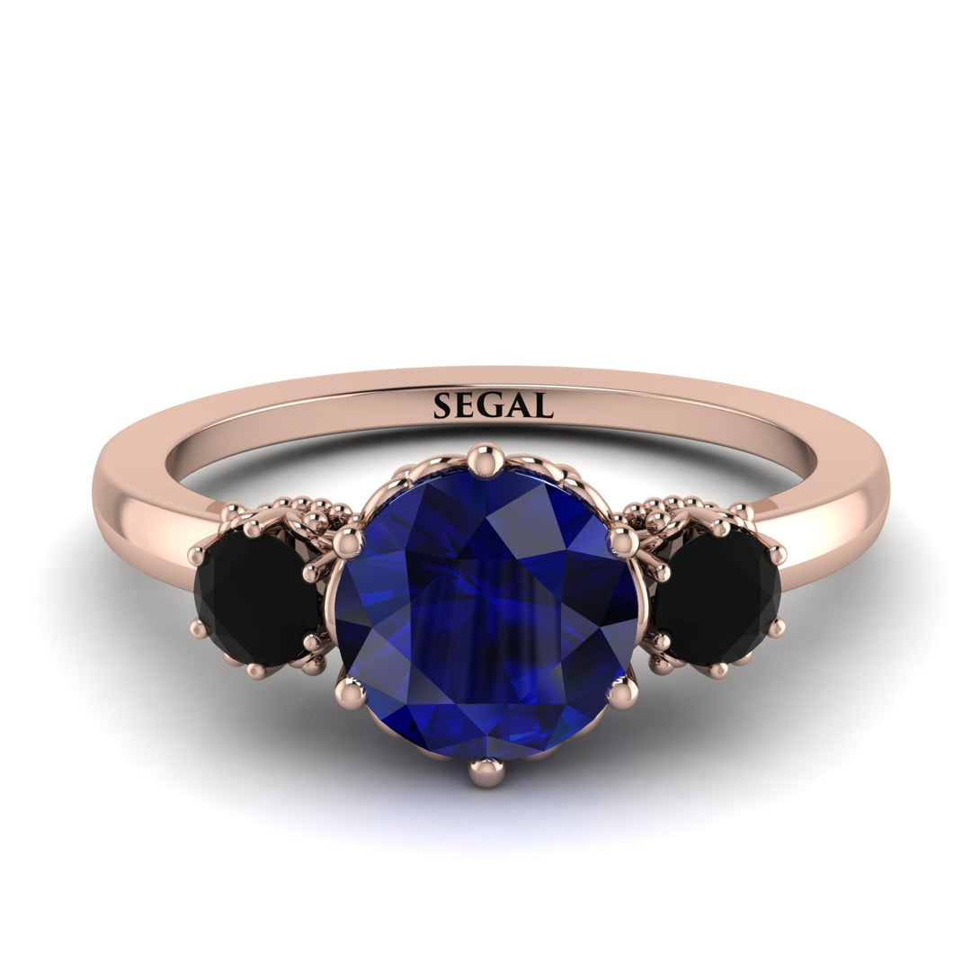 Classic 3 Stone Sapphire Engagement Ring - Sofia No. 44