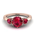 Classic 3 Stone Ruby Engagement Ring - Sofia No. 56 image 1