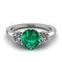 Classic 3 Stone Emerald Engagement Ring - Sofia No. 6 image 1