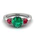 Classic 3 Stone Emerald Engagement Ring - Sofia No. 51 image 1