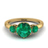 Classic 3 Stone Emerald Engagement Ring - Sofia No. 19 image 1