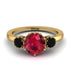 Classic 3 Stone Ruby Engagement Ring - Sofia No. 40 image 1