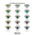 Flower 0.5 Carat Sapphire Pave Engagement Ring - Brenda No. 15 image 6