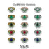Round Emerald Flower Bridal Set - Michelle No. 5 image 6